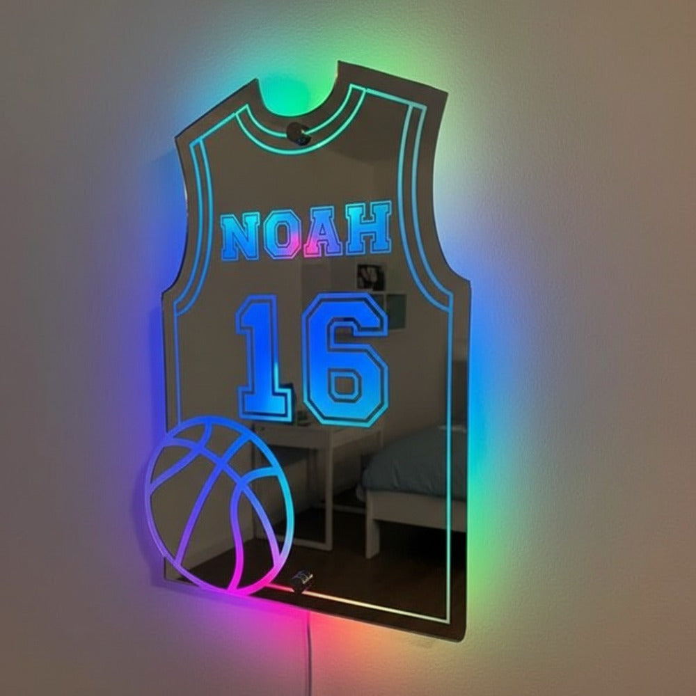 Basketspelare | Personlig LED-Spegel