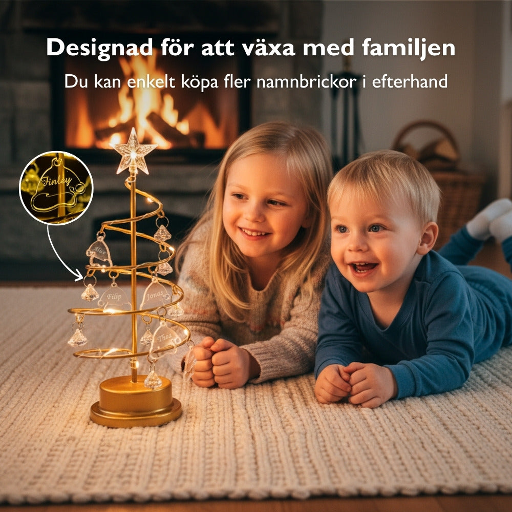 Familjegran | Vacker Personaliserad Julgranslampa