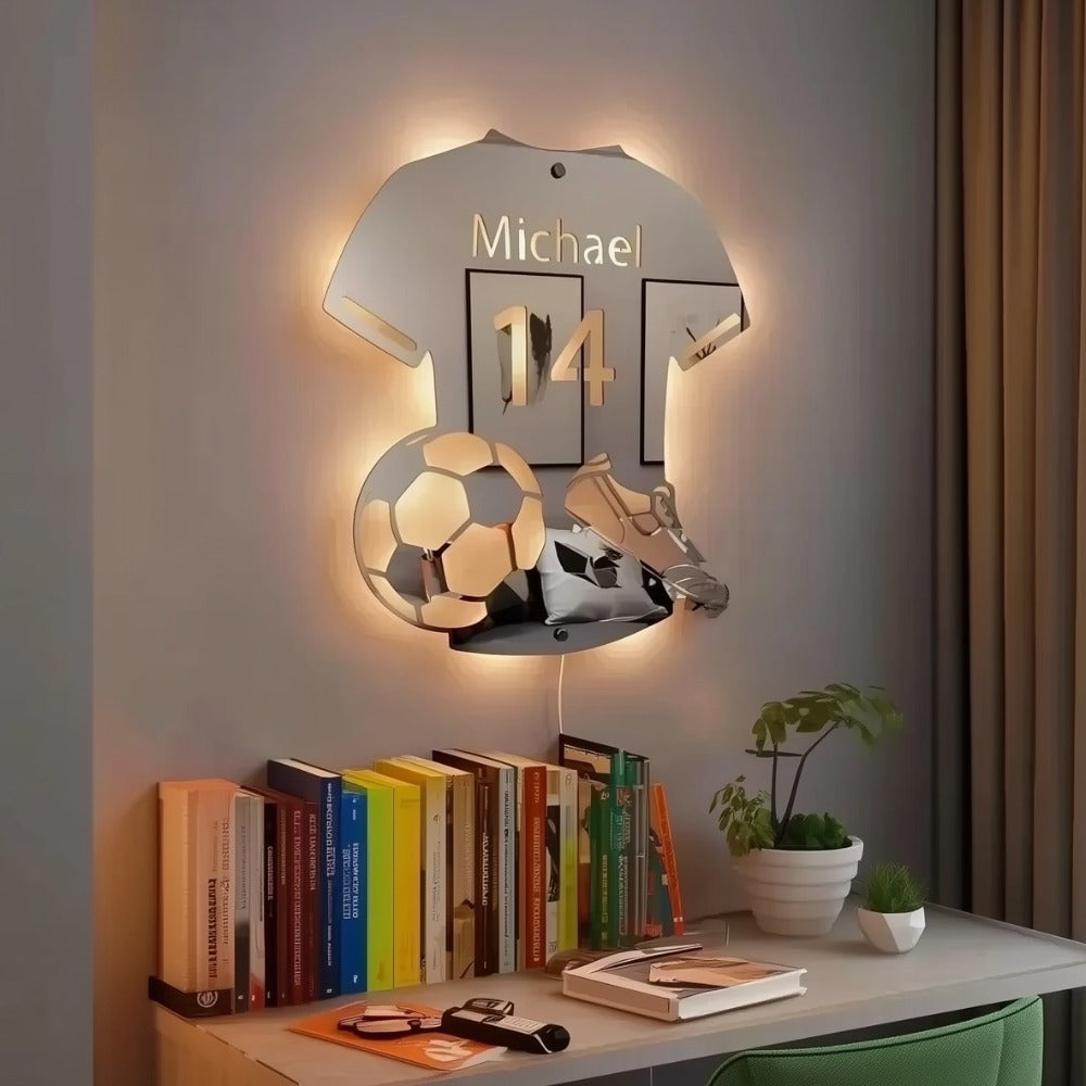 Fotbollsspelare | Personlig LED-Spegel