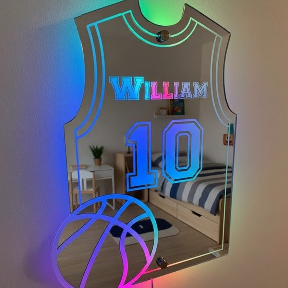 Basketspelare | Personlig LED-Spegel