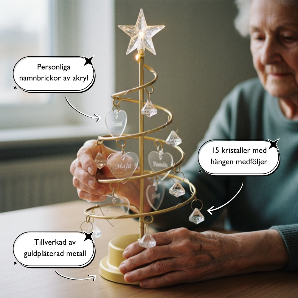 Familjegran | Vacker Personaliserad Julgranslampa