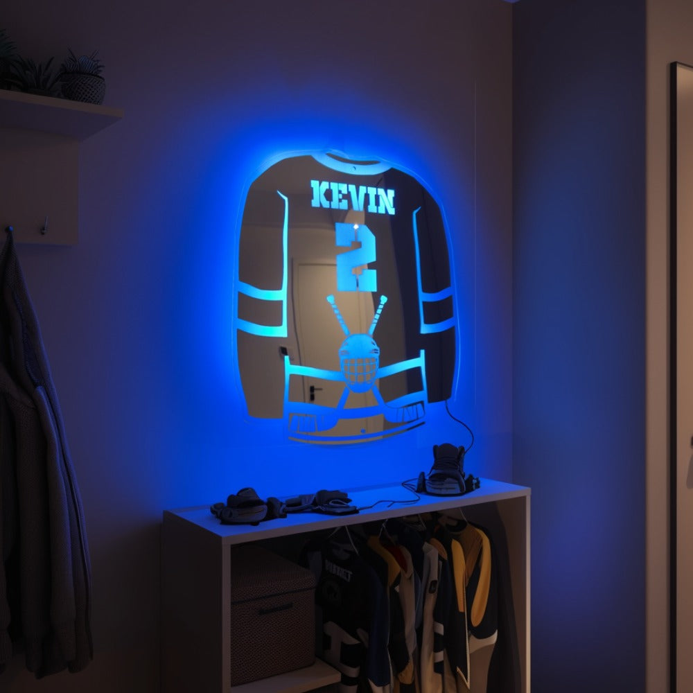 Hockeyspieler | Persönlicher LED-Spiegel