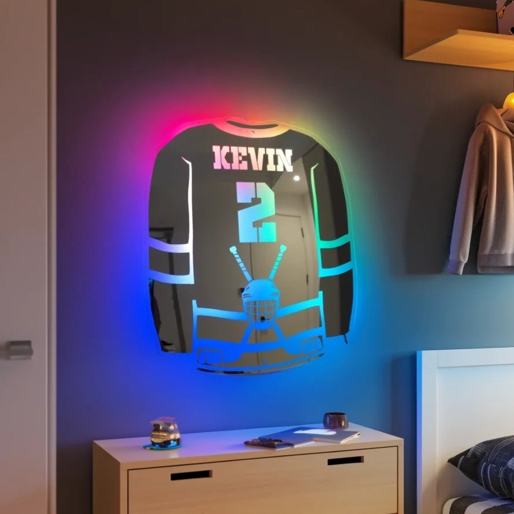 Hockeyspieler | Persönlicher LED-Spiegel