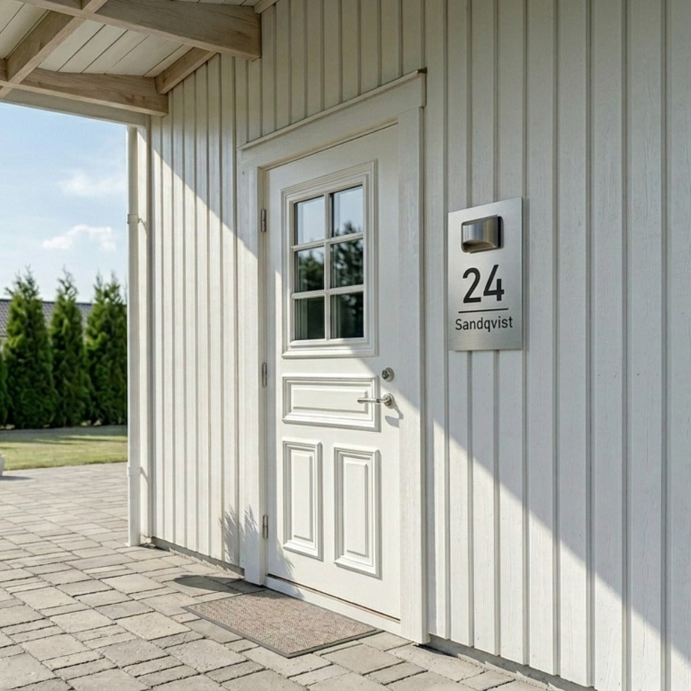 Personlig Solcellsdriven Husskylt